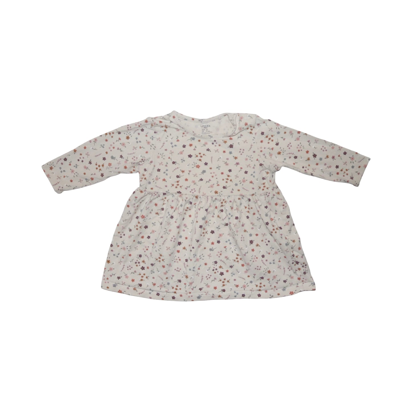 Långärmad Klänning från LINDEX - Storlek 68 - Beige (Multi)