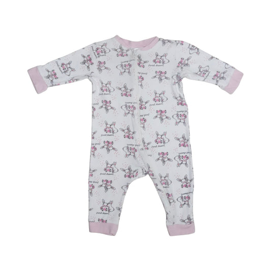 Långärmad Pyjamas från KappAhl - Storlek 62/68 - Vit & Rosa (Multi)