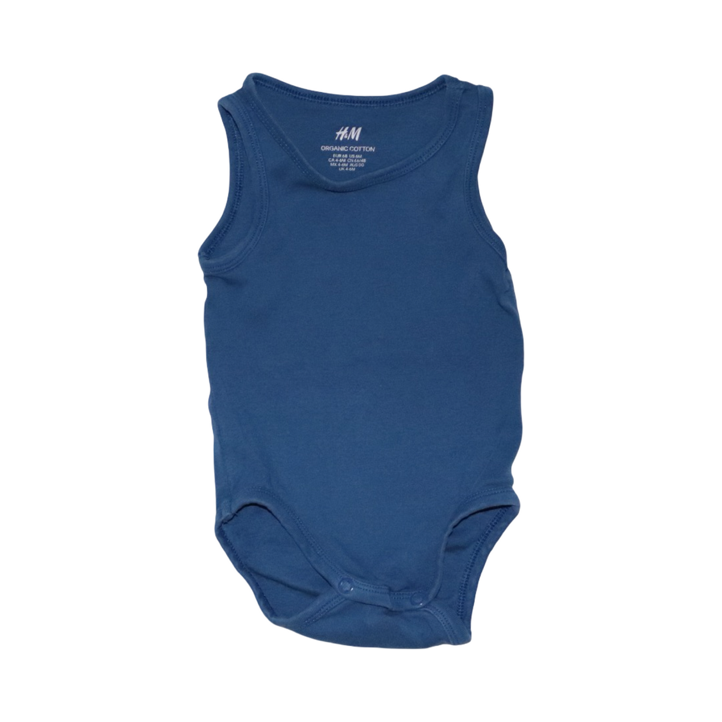 Linne Body (2 Pack) från H&M - Storlek 68 - Blå & Vit