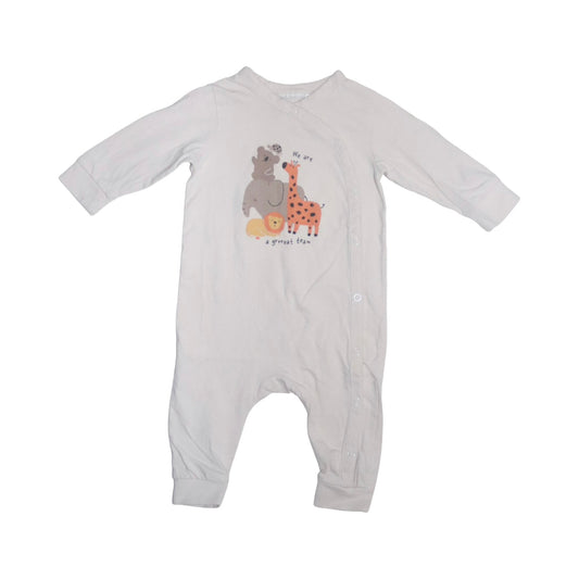 Långärmad Pyjamas från H&M - Storlek 68 - Benvit (Multi)