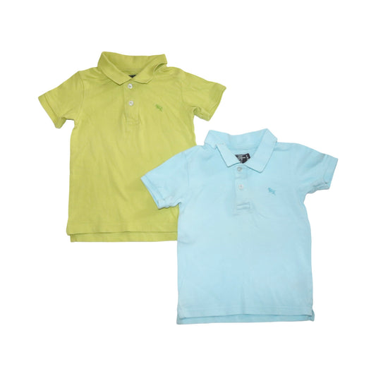 Kortärmad T-shirt (2 Pack) från L.O.G.G H&M - Storlek 80 - Gul & Ljusblå