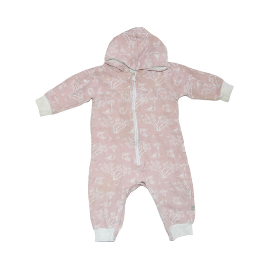 Overall Jumpsuit från BEBE - Storlek 70 - Ljusrosa & Vit