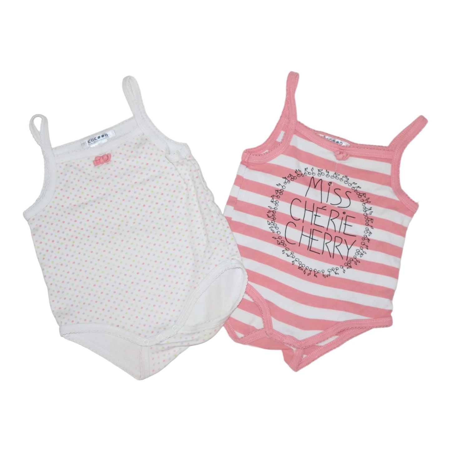 Linne Body (2 Pack) från cocoon - Storlek 74 - Rosa & Vit