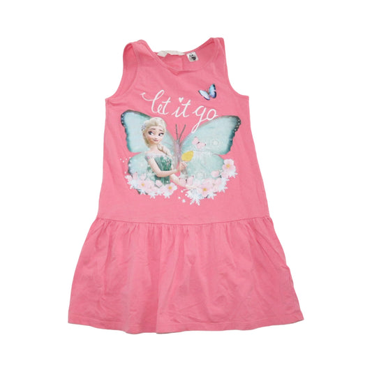 DISNEY Linne Klänning frän H&M - Storlek 122/128 - Rosa (Multi)
