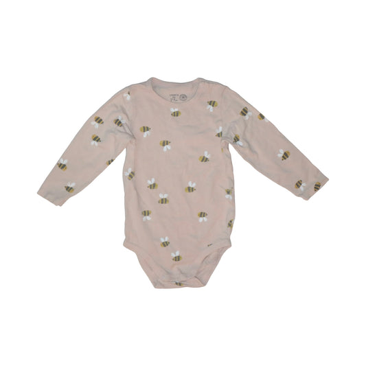 Långärmad Body från LINDEX -  Storlek 86 - Ljusrosa (Multi)