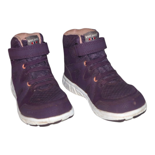Vattentät Kängor från VIKING- Storlek 28 (Innermått 17.5cm) - Lila & Vit