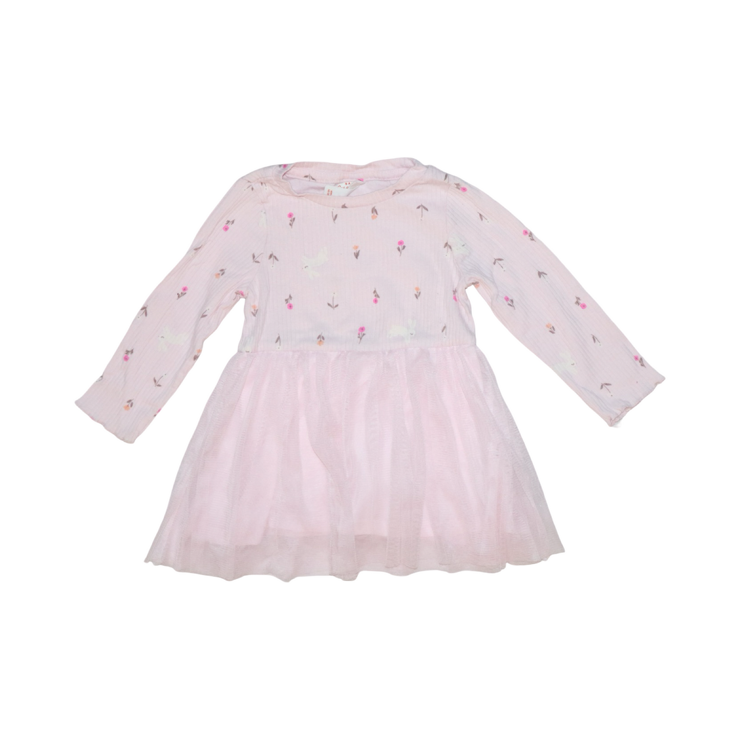 Långärmad Klänning från Cat & Jack - Storlek 80 - Ljusrosa (Multi)