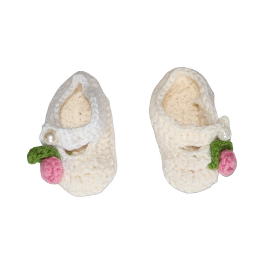 Stickad Tossor - Storlek 50/56 - Beige (Multi)