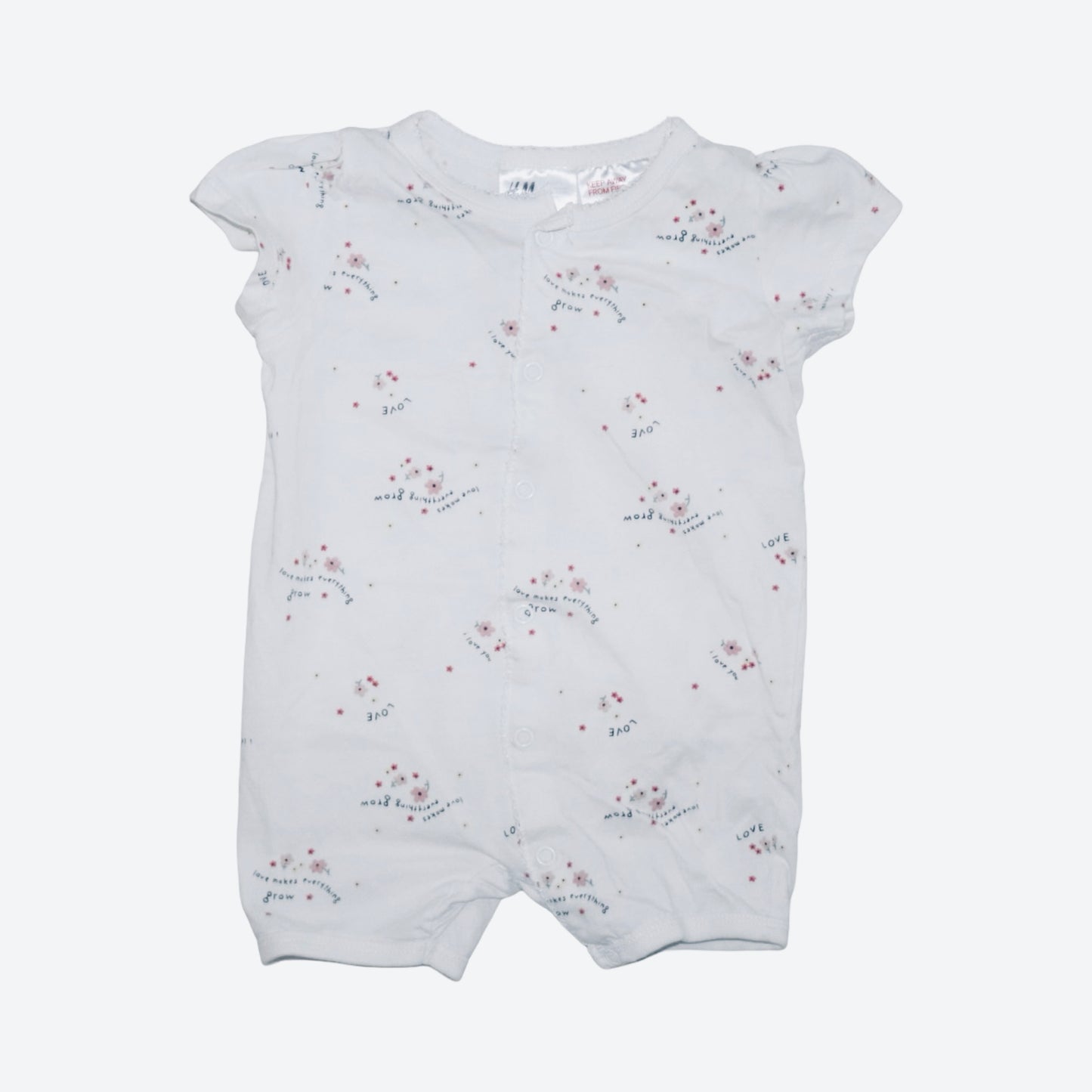 Kortärmad Pyjamas från H&M - Storlek 68 - Vit (Multi)