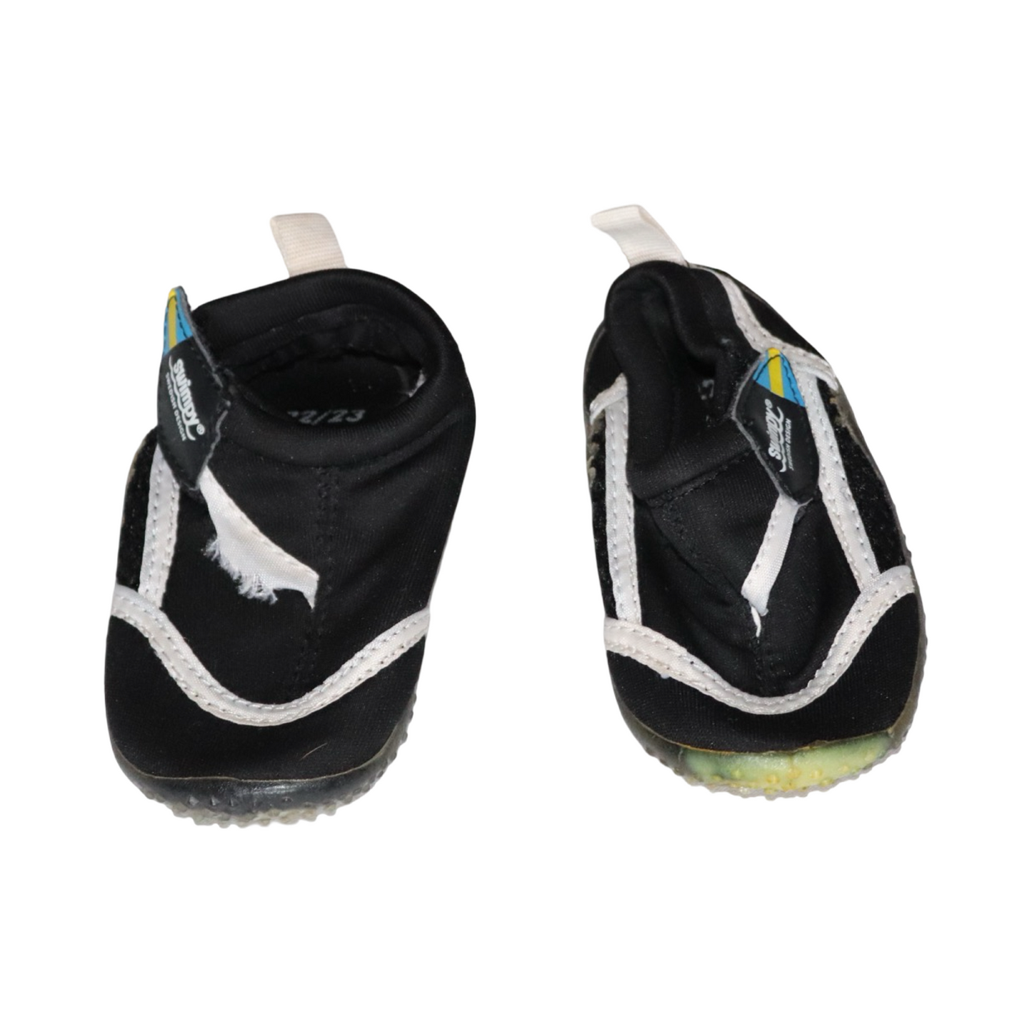 Badskor från swimpy - Storlek 22/23 - Svart & Vit