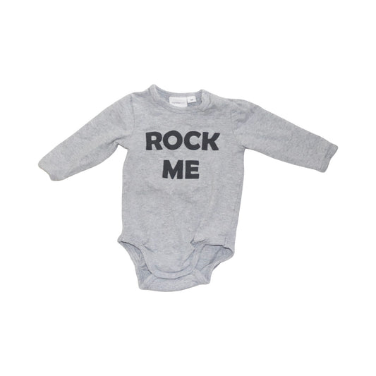 Långärmad Body från mywearbaby - Storlek 68 - Grå & Svart