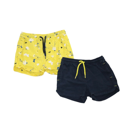 Shorts (2 Pack) från lupilu - Storlek 86/92 - Gul & Mörkblå (Multi)