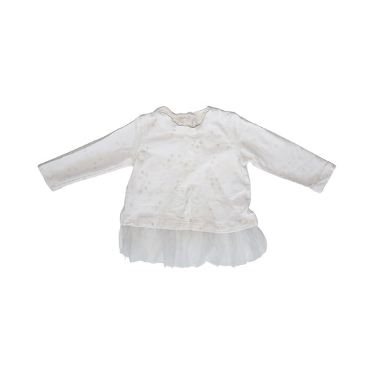 Långärmad Klänning från LINDEX  - Storlek 74 - Benvit