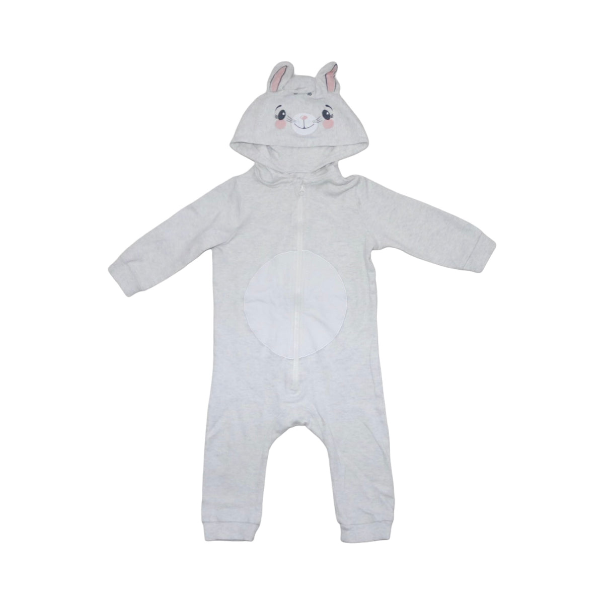 Långärmad Byxdress/ Jumpsuit från Cubus - Storlek 74/80 - Ljusgrå