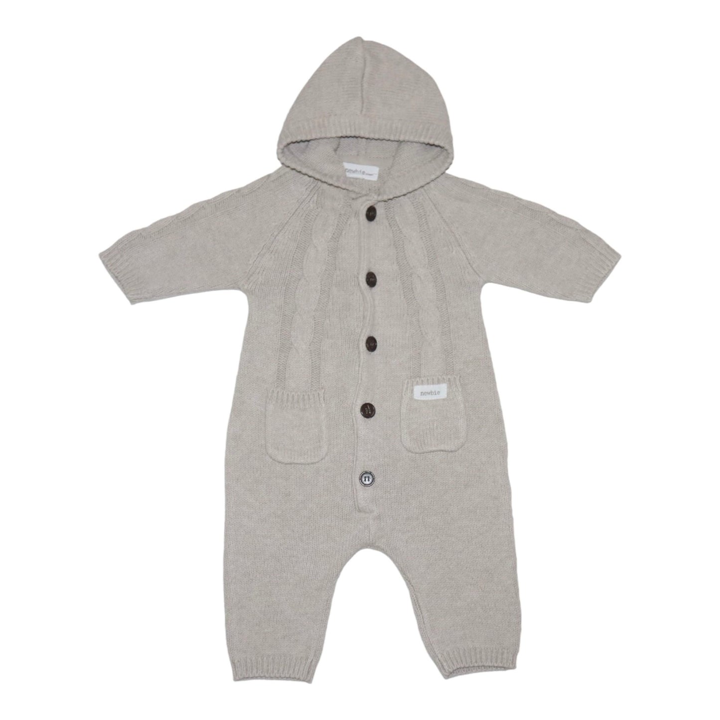 Stickad Overall från newbie - Storlek 56 - Beige