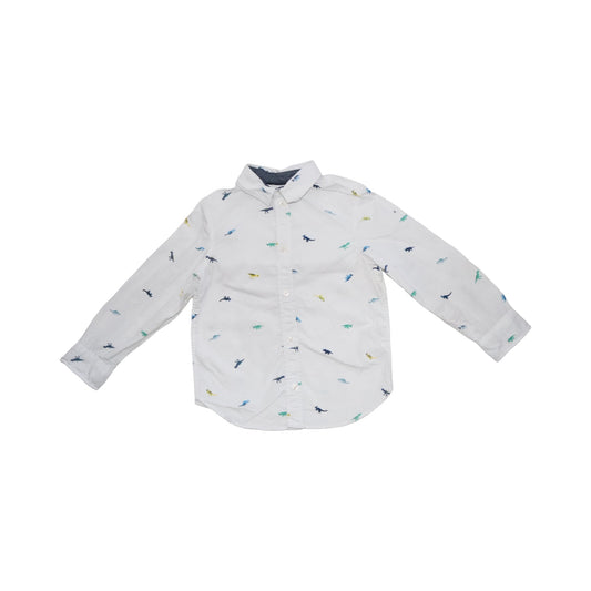 Långärmad Skjorta från L.O.G.G H&M - Storlek 110 - Vit (Multi)