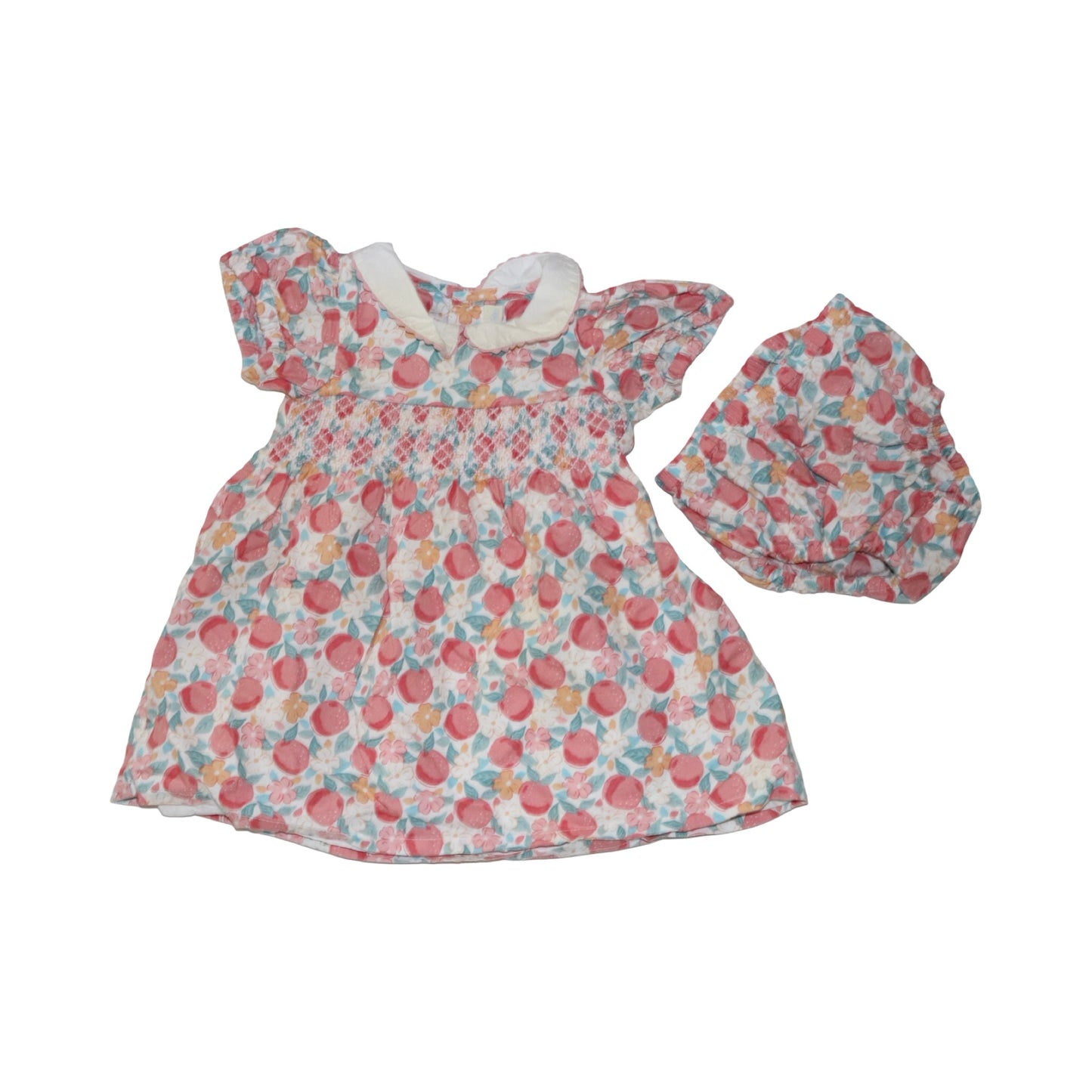 Klänning & Shorts Matchande Set från JoJo Maman Bébé - Storlek 68 - Rosa & Orange (Multi)