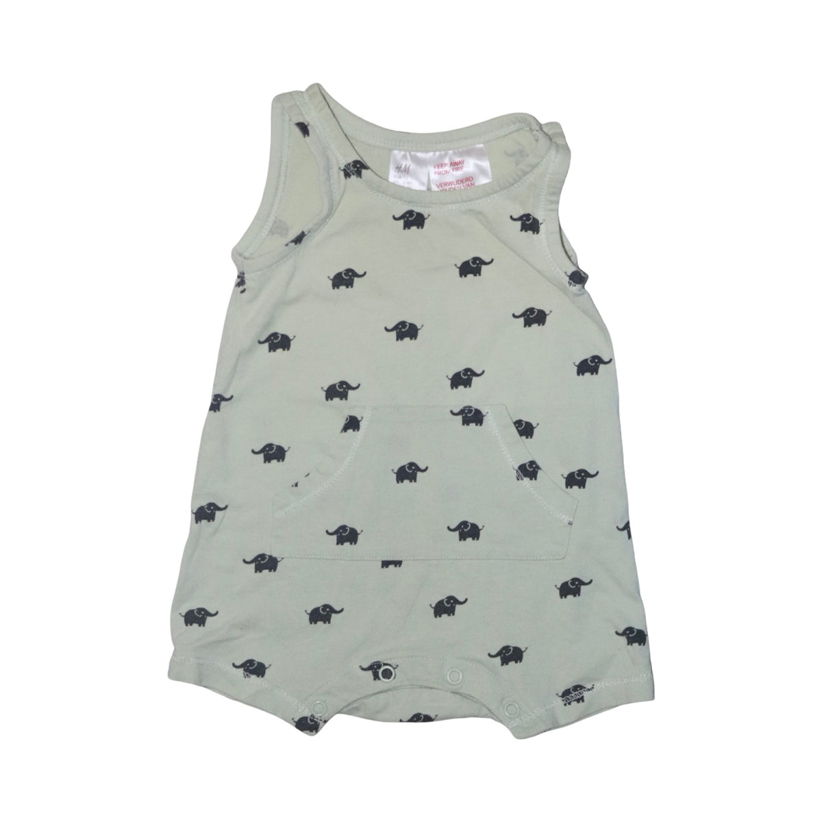 Byxdress/ Sparkdräkt från H&M - Storlek 62 - Ljusgrön & Svart