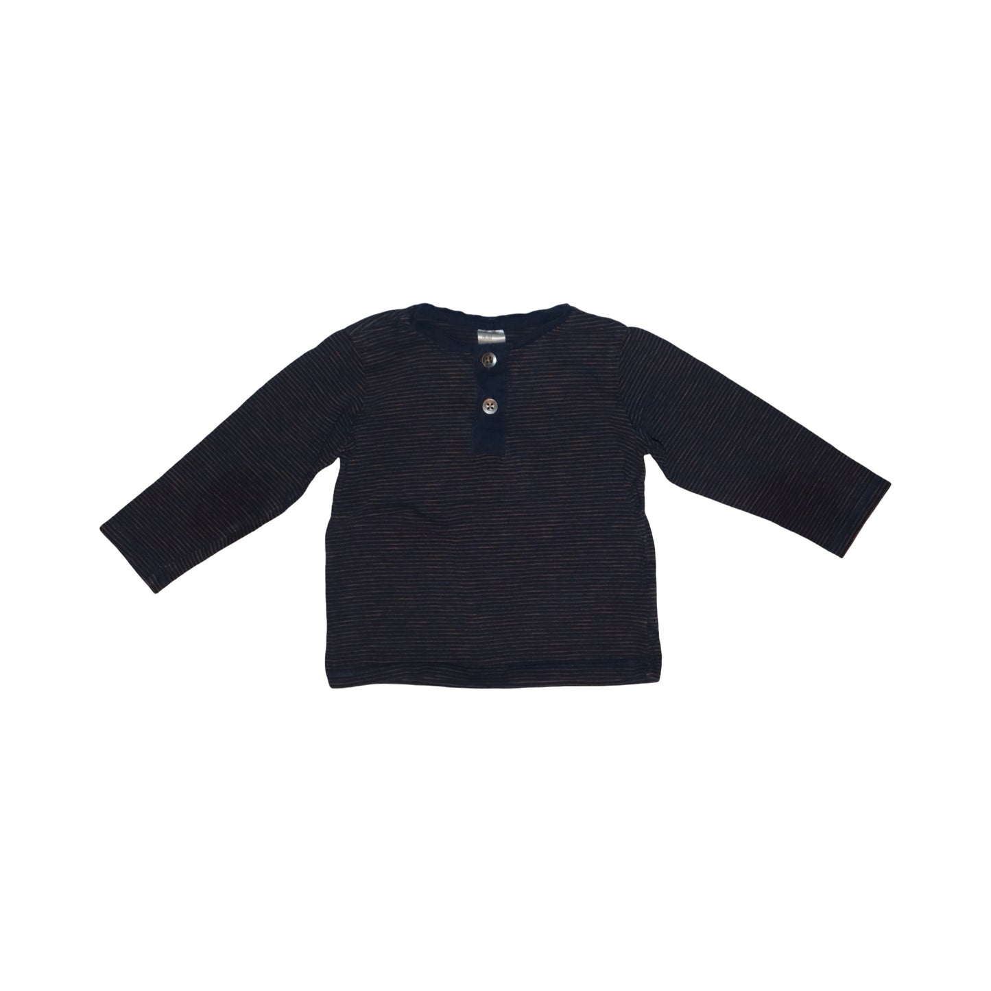 Långärmad T-shirt från H&M - Storlek 86 - Marinblå & Brun