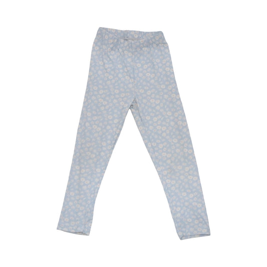 Leggings Byxor - Storlek 98/104 - Ljusblå & Vit (Multi)