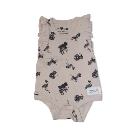 Kortärmad Body från so cute - Storlek 68 - Ljusrosa & Svart
