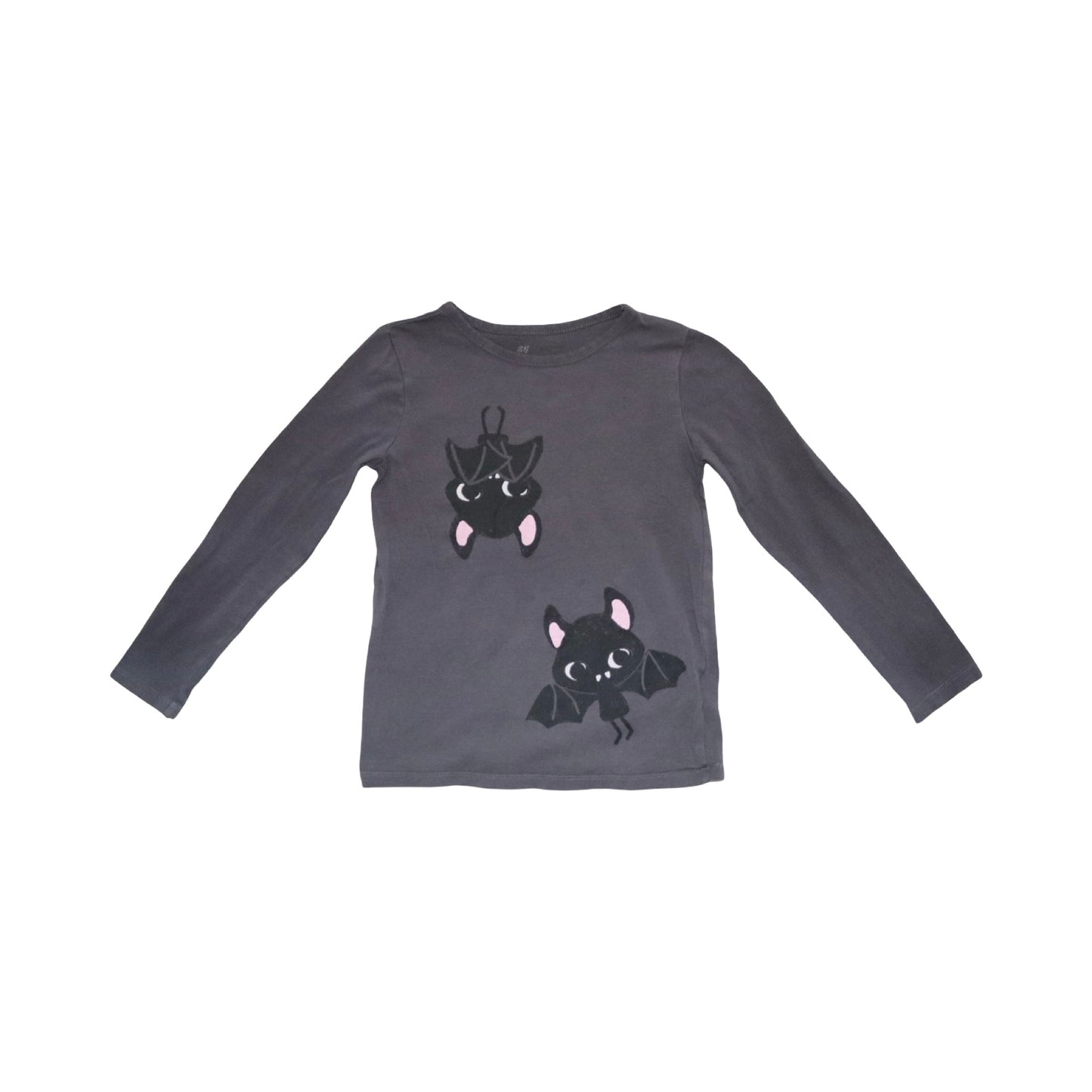 Långärmad T-shirt från H&M - Storlek 110/116 - Mörkgrå & Svart