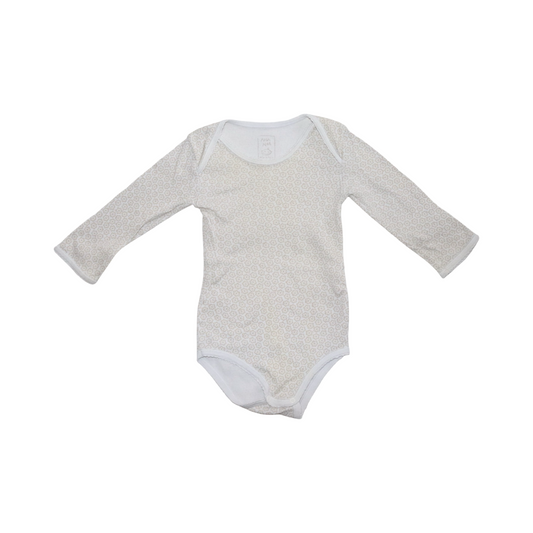 Långärmad Body från NOA NOA - Stolek 74 - Beige & Vit