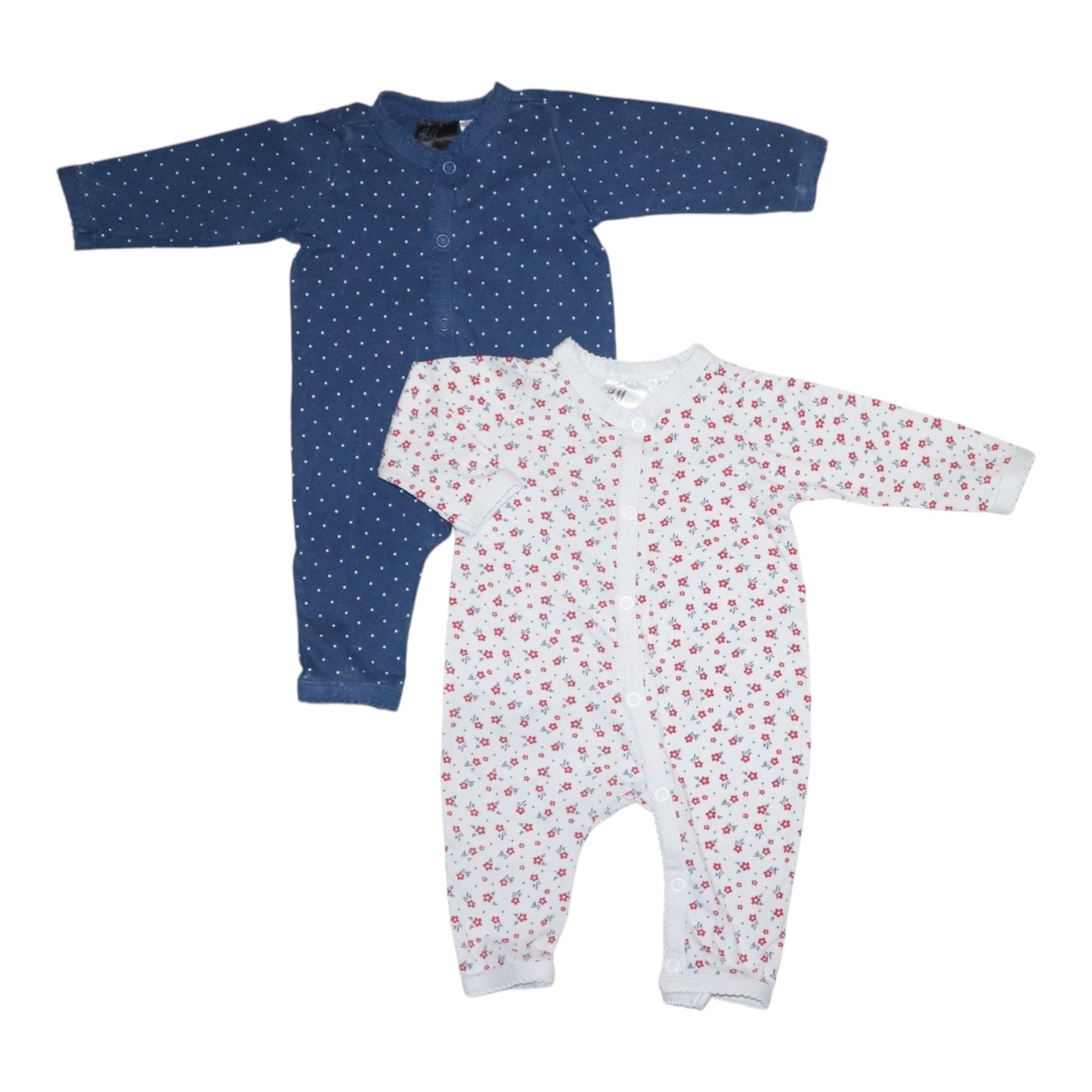 Pyjamas (2 Pack) från H&M - Storlek 50 - Vit & Mörkblå