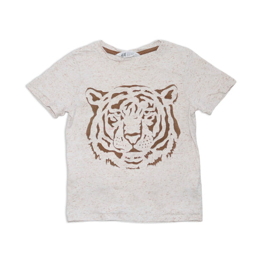 Kortärmad T-shirt från H&M - Storlek 110/116 - Beige & Brun