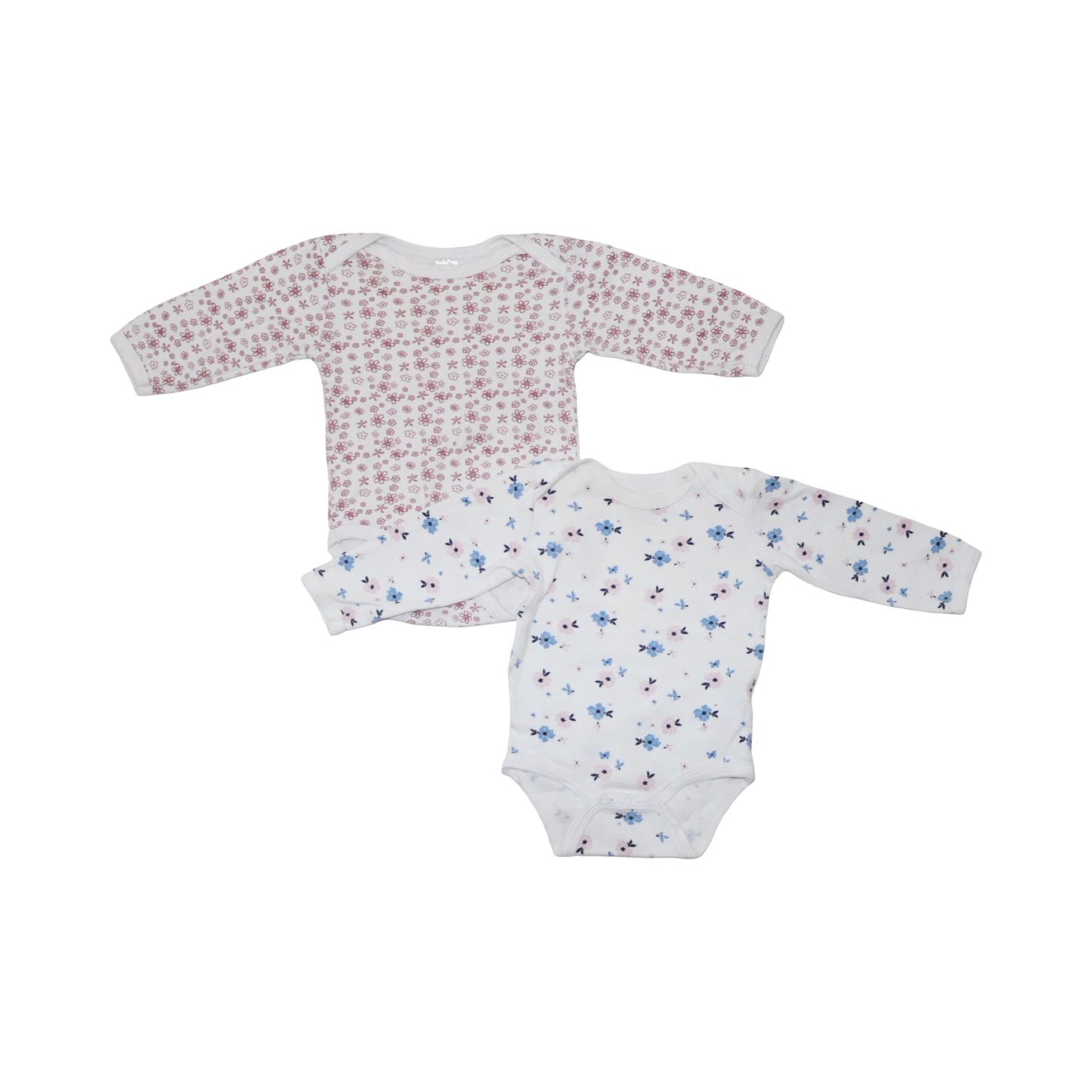 Långärmad Body (2 Pack) från so cute - Storlek 68 - Rosa & Vit (Multi)