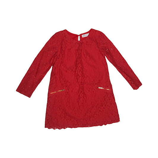 Långärmad Klänning från H&M - Storlek 110/116 - Röd