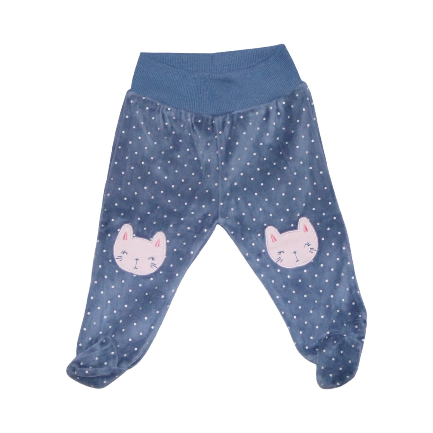 Långärmad Body & Byxor Matchande Set från H&M & BABY - Storlek 68 - Blå & Vit (Multi)