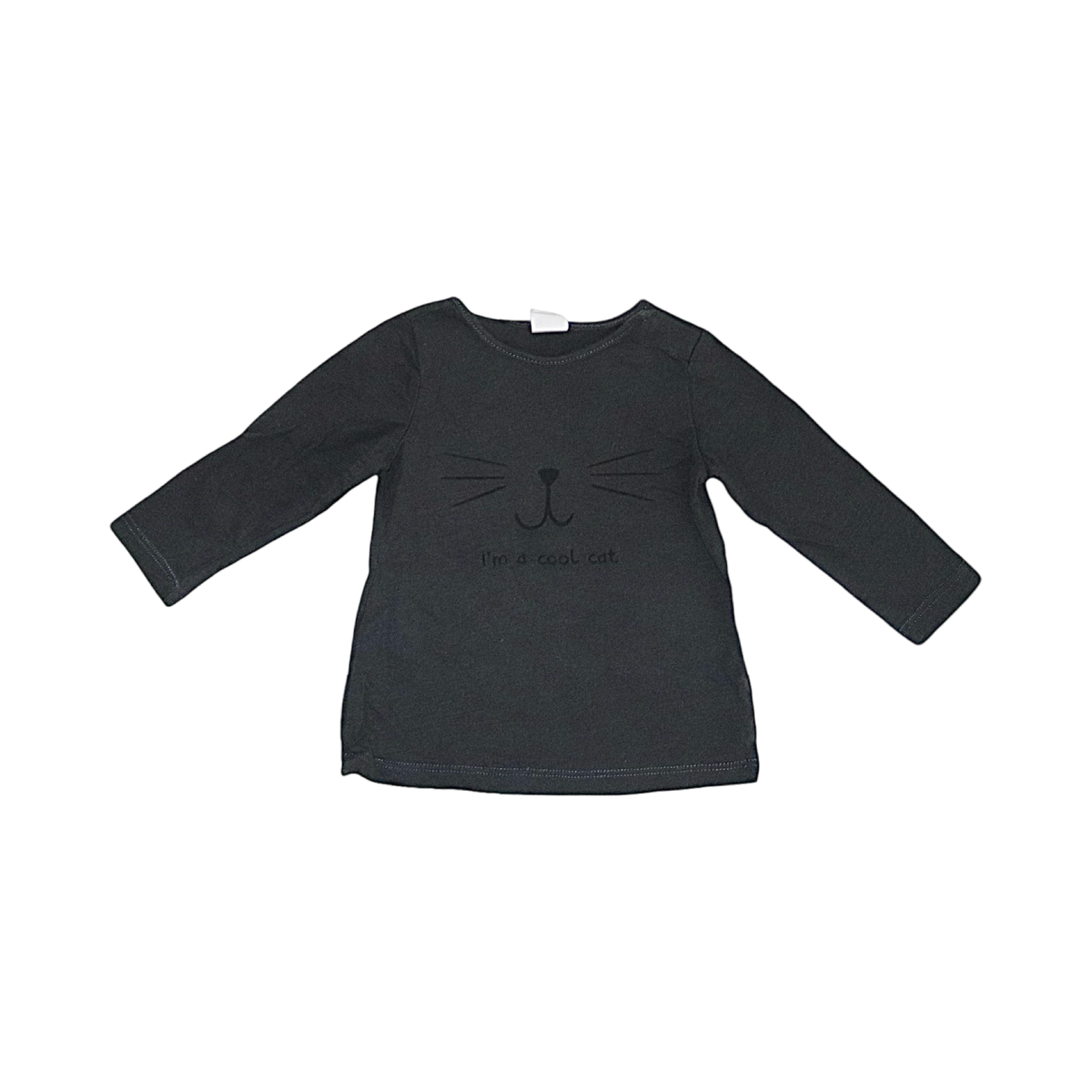 Långärmad T-shirt från H&M - Storlek 68 - Mörkgrå