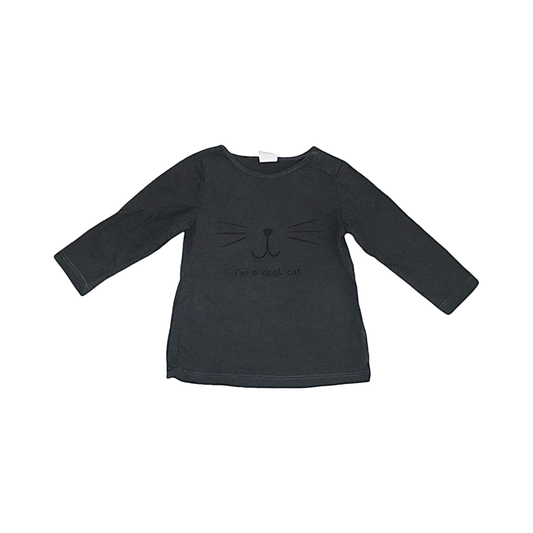 Långärmad T-shirt från H&M - Storlek 68 - Mörkgrå