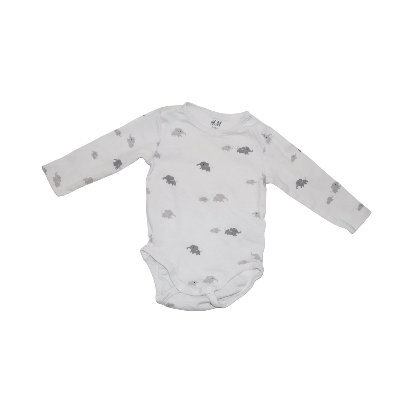 Långärmad Body (2 Pack) från H&M - Storlek 68 - Beige & Vit (Multi)