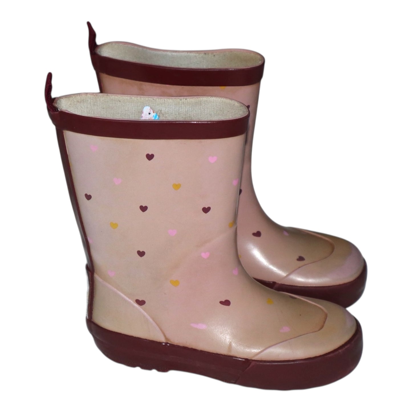 Ofodrade Gummistövlar från mywear - Storlek 25 (Innermått 16.5cm) - Ljusrosa & Rödbrun