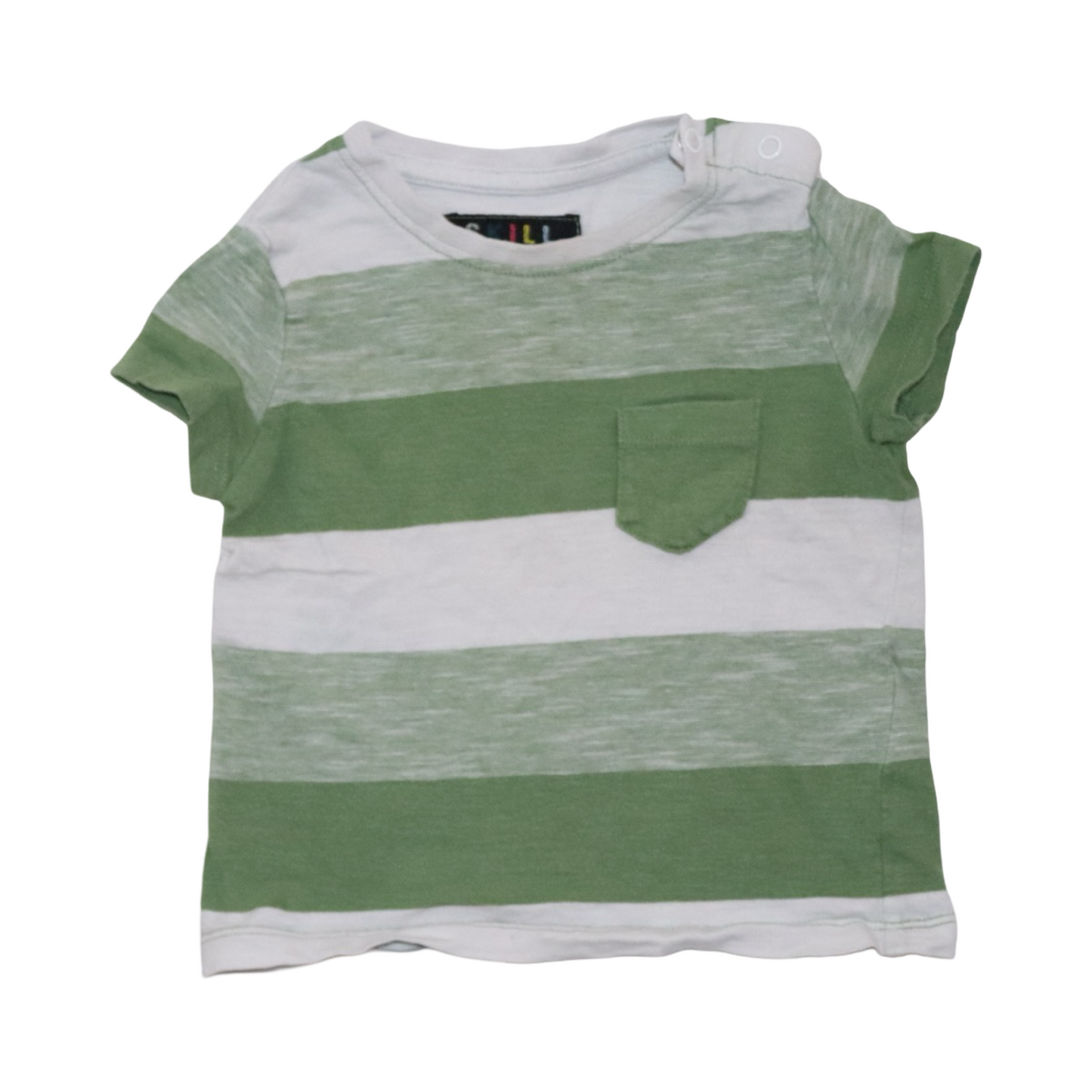 Kortärmad T-shirt (2 Pack) från SKILL & TILLY & MODDOX - Storlek 74 - Grön & Beige (Multi)