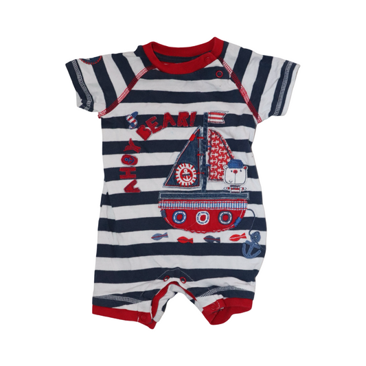 Byxdress/ Romper från TU - Storlek 62/68 -  Marinblå & Vit (Multi)