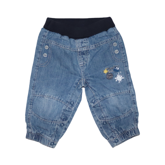 Fodrade Jeans Byxor från BABY CLUB - Stolek 68 - Blå & Mörkblå