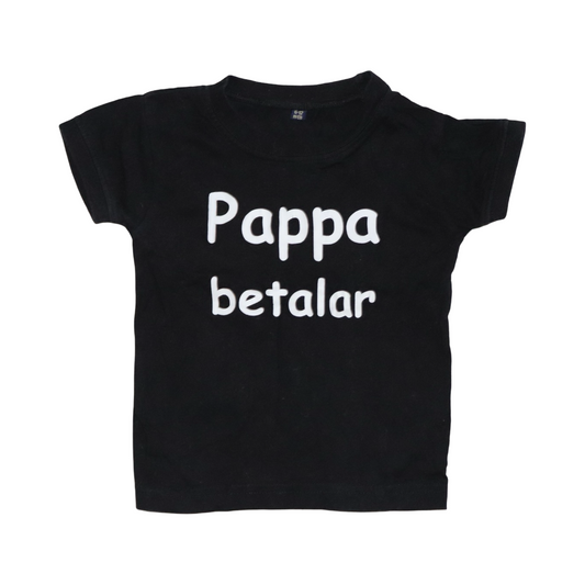 Kortärmad T-shirt från Baby BASICS - Storlek 74/80 - Svart & Vit