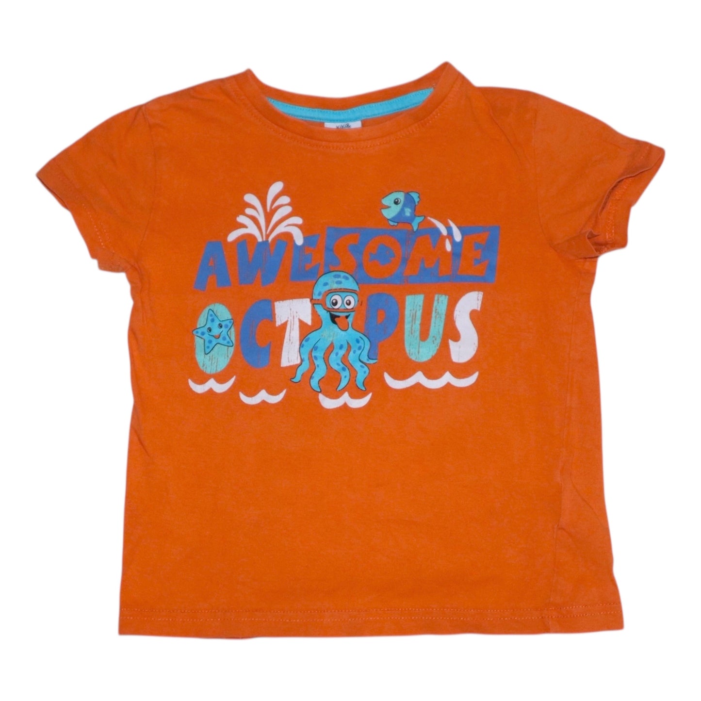 Kortärmad T-shirt (2 Pack) från Little Kids & Kiki & Koko - Storlek 104 - Ljusblå & Orange