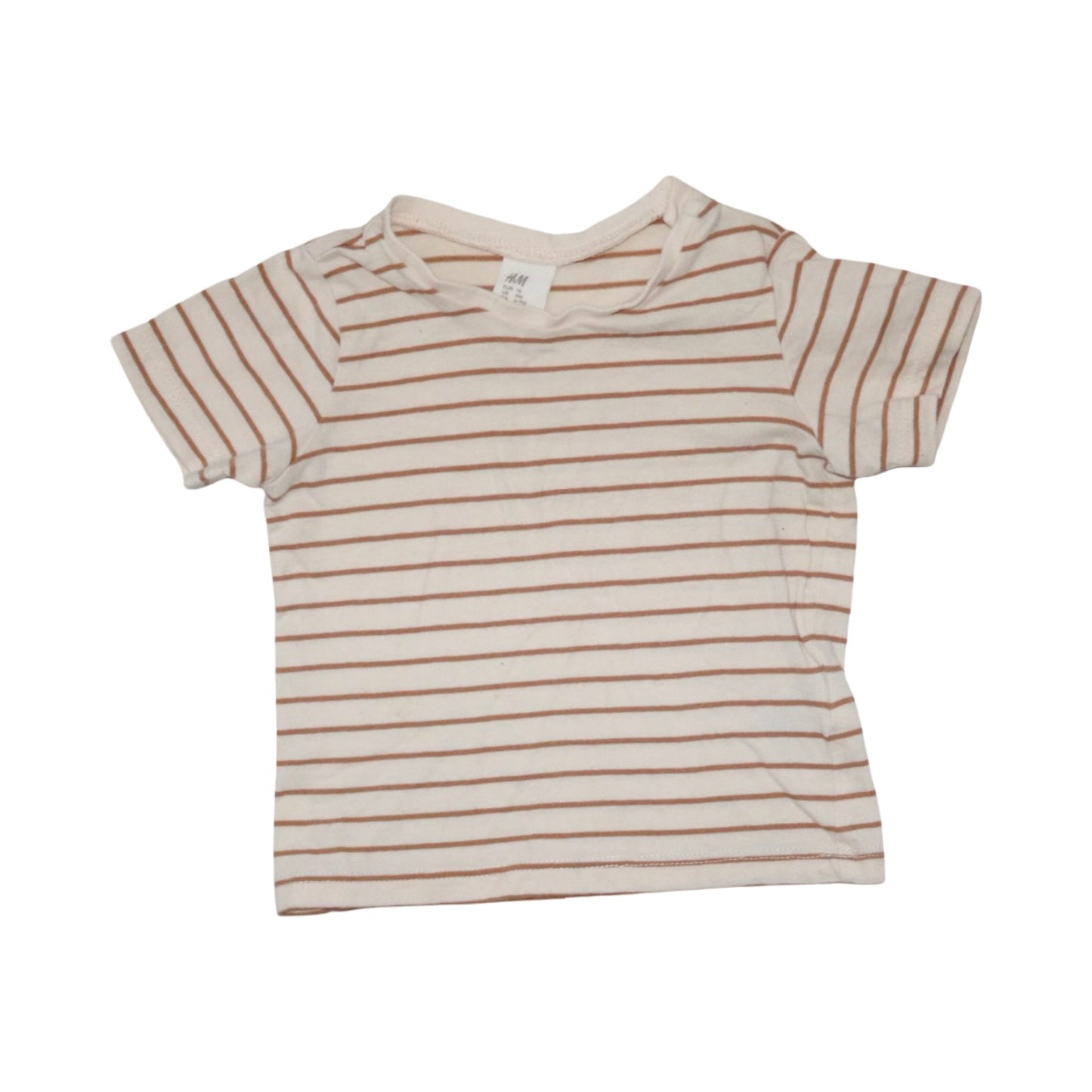 Hängselbyxor & T-shirt Matchande Set från H&M - Storlek 74 - Beige & Brun