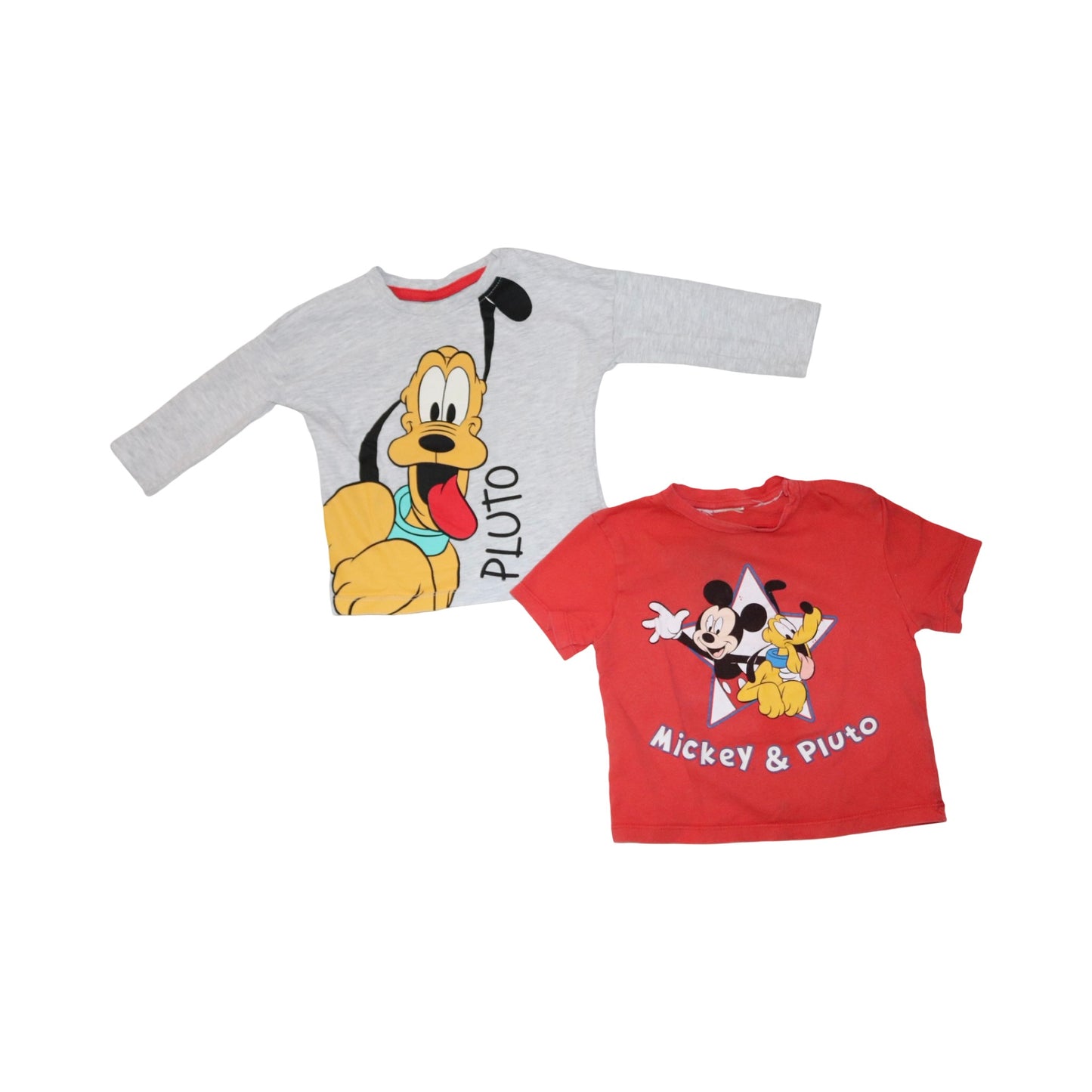 T-shirt (2 Pack) från DISNEY - Storlek 80 - Grå & Röd (Multi)