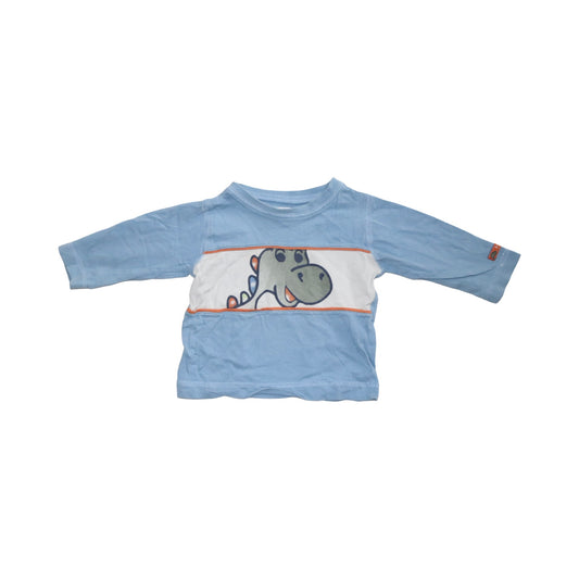 Långärmad T-shirt från H&M - Storlek 74 - Ljusblå (Multi)