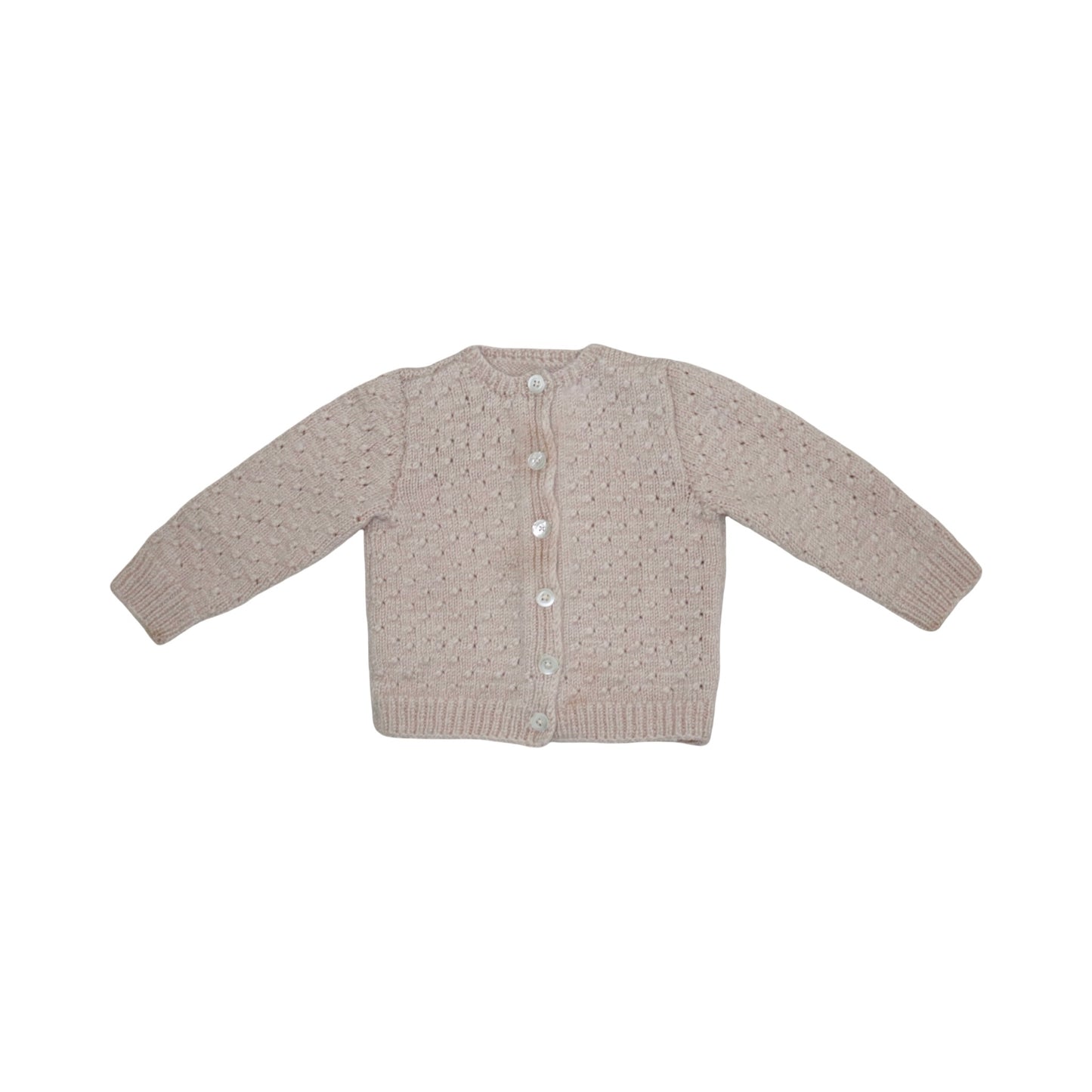 Stickad Kofta - Storlek 86 - Beige