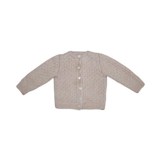Stickad Kofta - Storlek 86 - Beige
