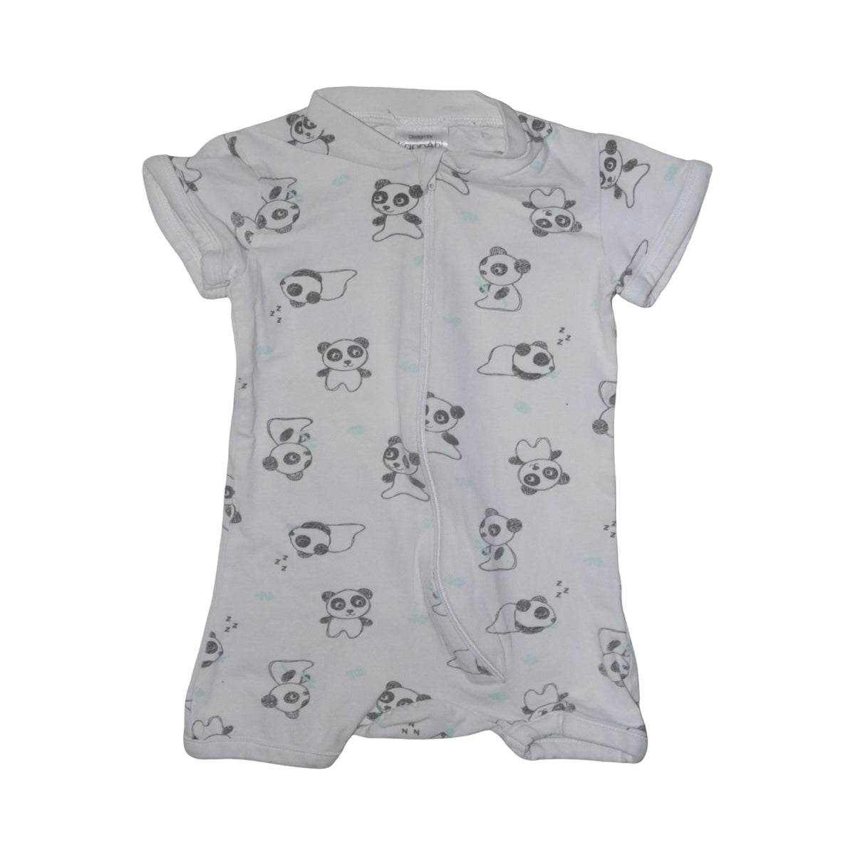 Kortärmad Pyjamas från KappAhl - Storlek 62/68 - Vit & Svart (Multi)