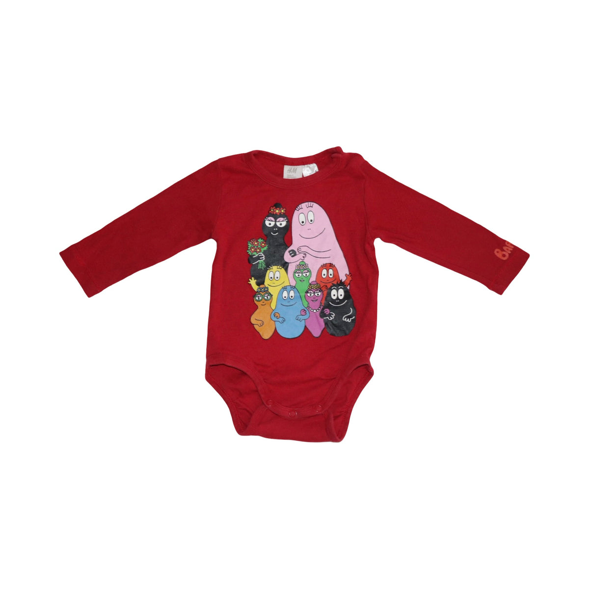 BARBAPAPA Långärmad Body från H&M - Storlek 68 - Röd (Multi)