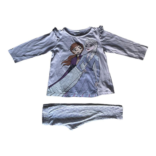 Långärmad T-shirt & Byxor Matchande set från Disney - Storlek 92 - Lila