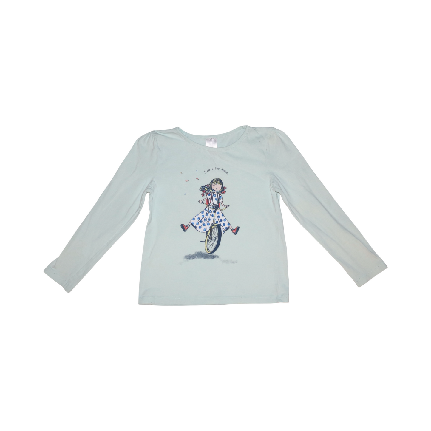Långärmad T-shirt från Palomino - Storlek 122 - Ljusgrön (Multi)